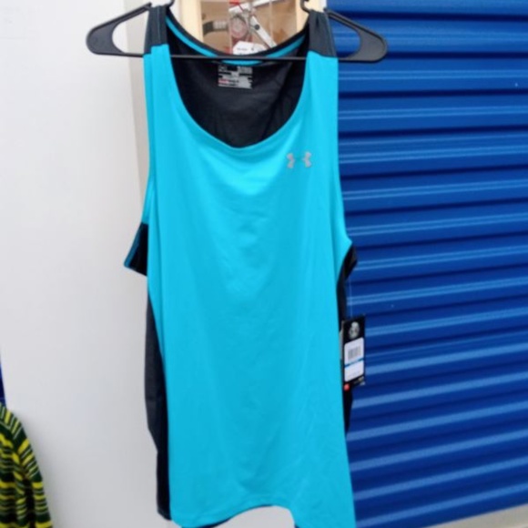 UNDER ARMOUR Tank - Top - New With Tags 🏷 Unique Inside Pattern Sweat Tech - Picture 1 of 6